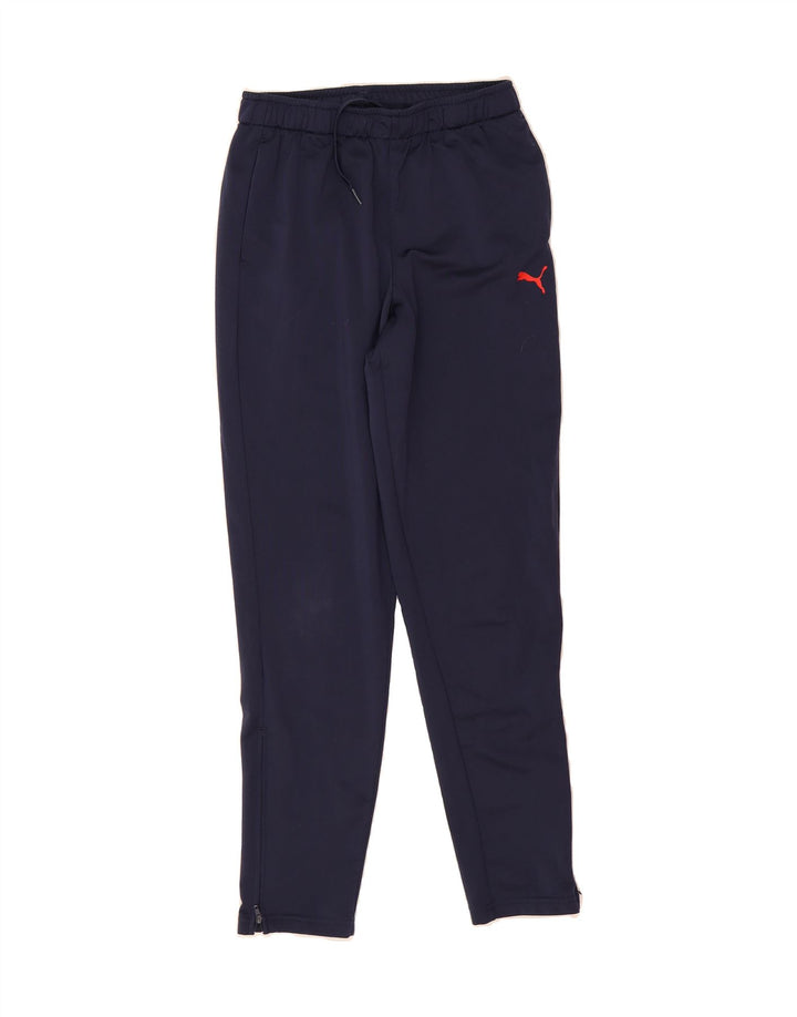 PUMA Boys Tracksuit Trousers 13-14 Years  Navy Blue Polyester Vintage Puma and Second-Hand Puma from Messina Hembry 