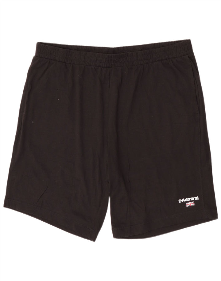 Admiral Pantalones cortos deportivos para hombre 3XL Algodón negro