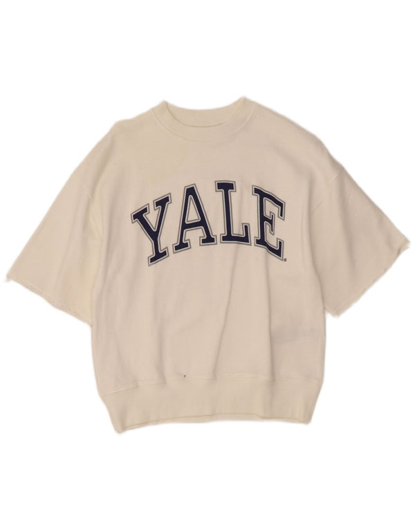 Zara Camiseta para niña con gráfico de ajuste holgado de la Universidad de Yale, 9-10 años, blanco