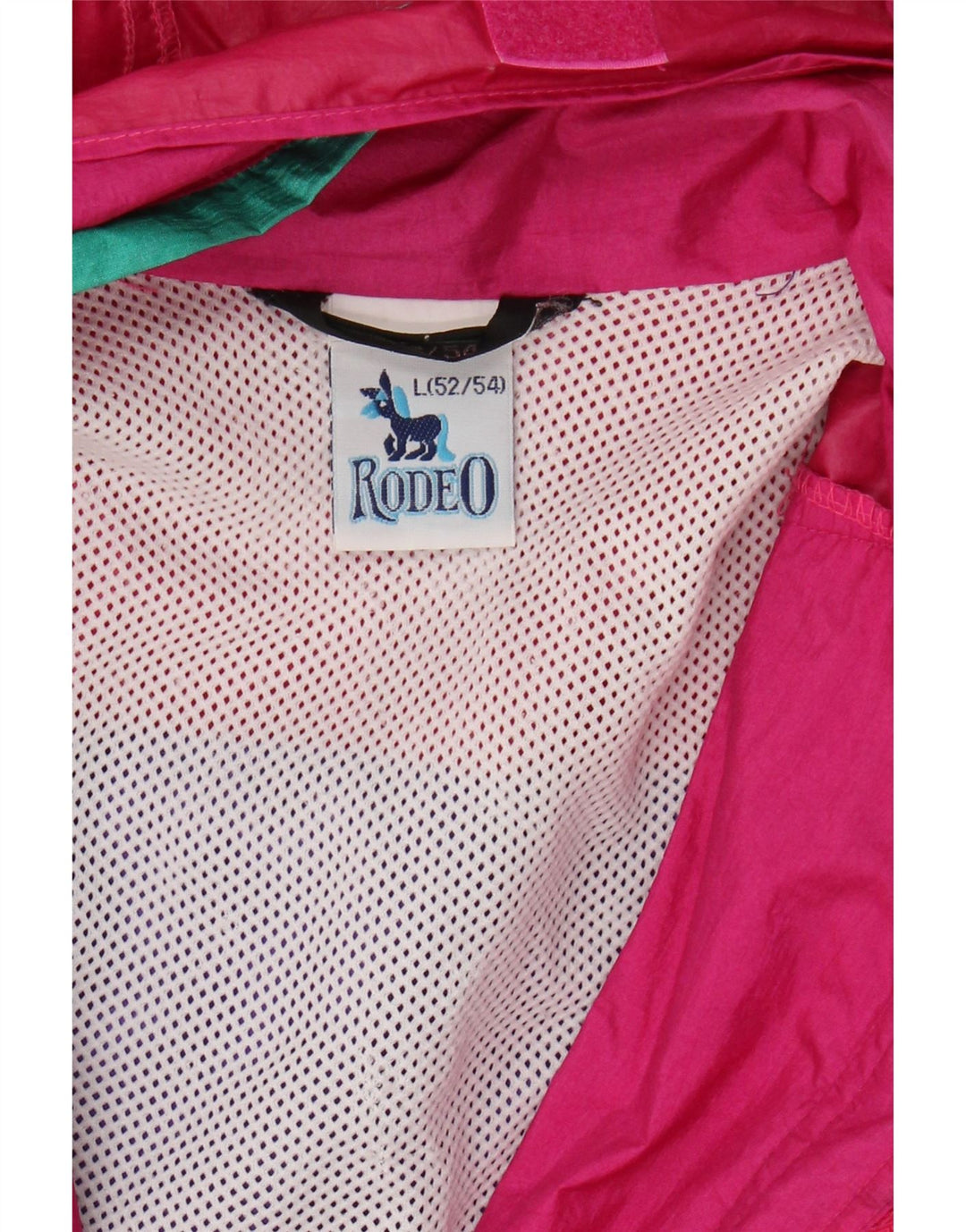Rodeo Chaqueta impermeable con capucha para hombre IT 52/54 Large Pink Colourblock