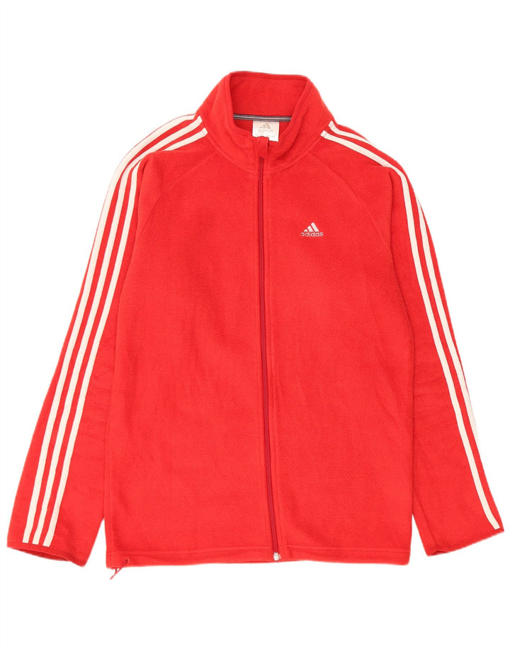 Adidas Chaqueta polar para hombre UK 34 XS Poliéster rojo