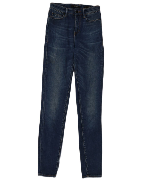 Vaqueros Guess Mujer De Talle Alto Skinny W25 L29 Algodón Azul
