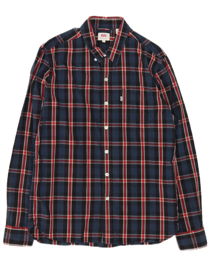 Camisa Levi's Hombre Algodón Azul Marino Mediano A Cuadros