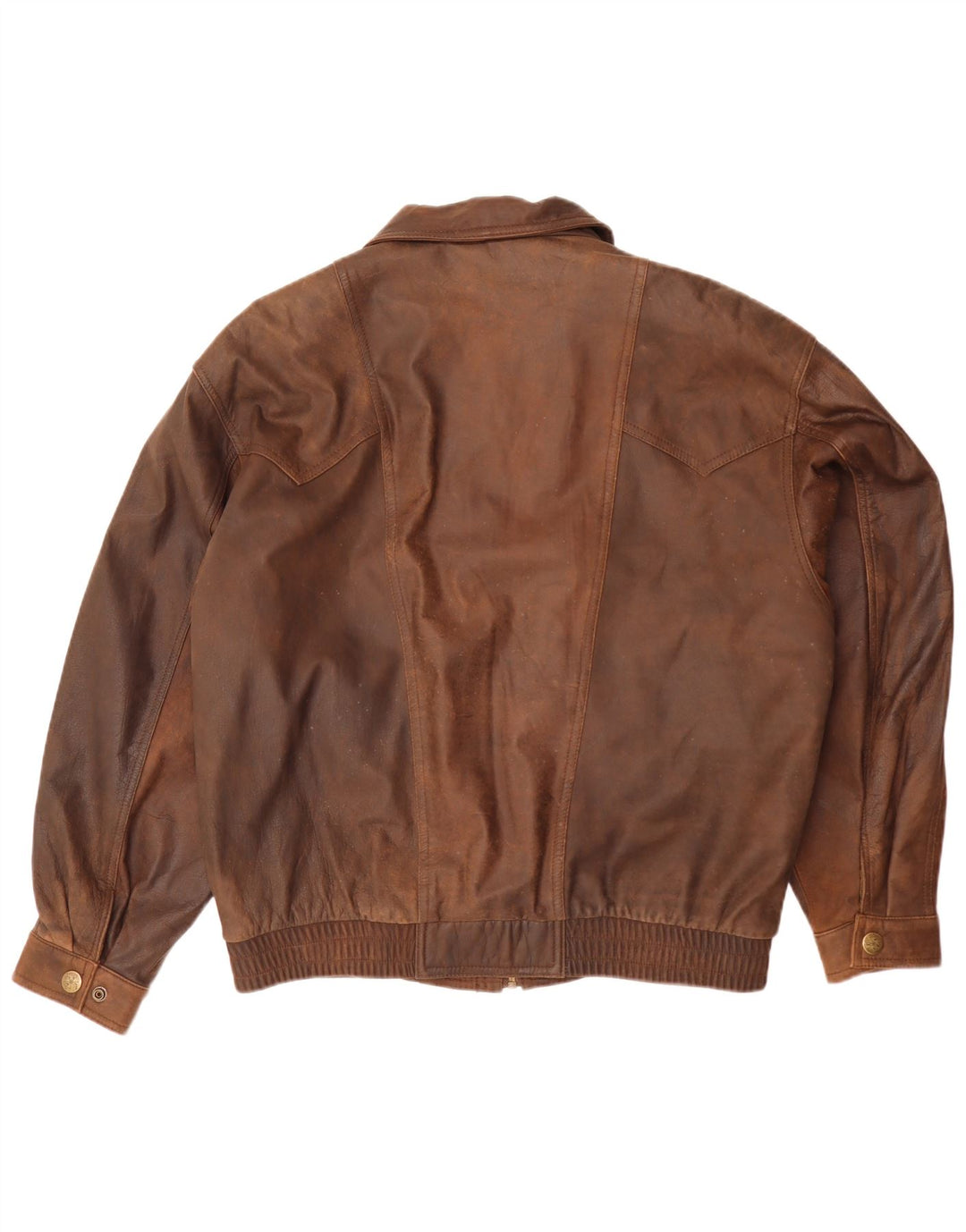 Chaqueta de cuero vintage para hombre IT 52 XL Marrón