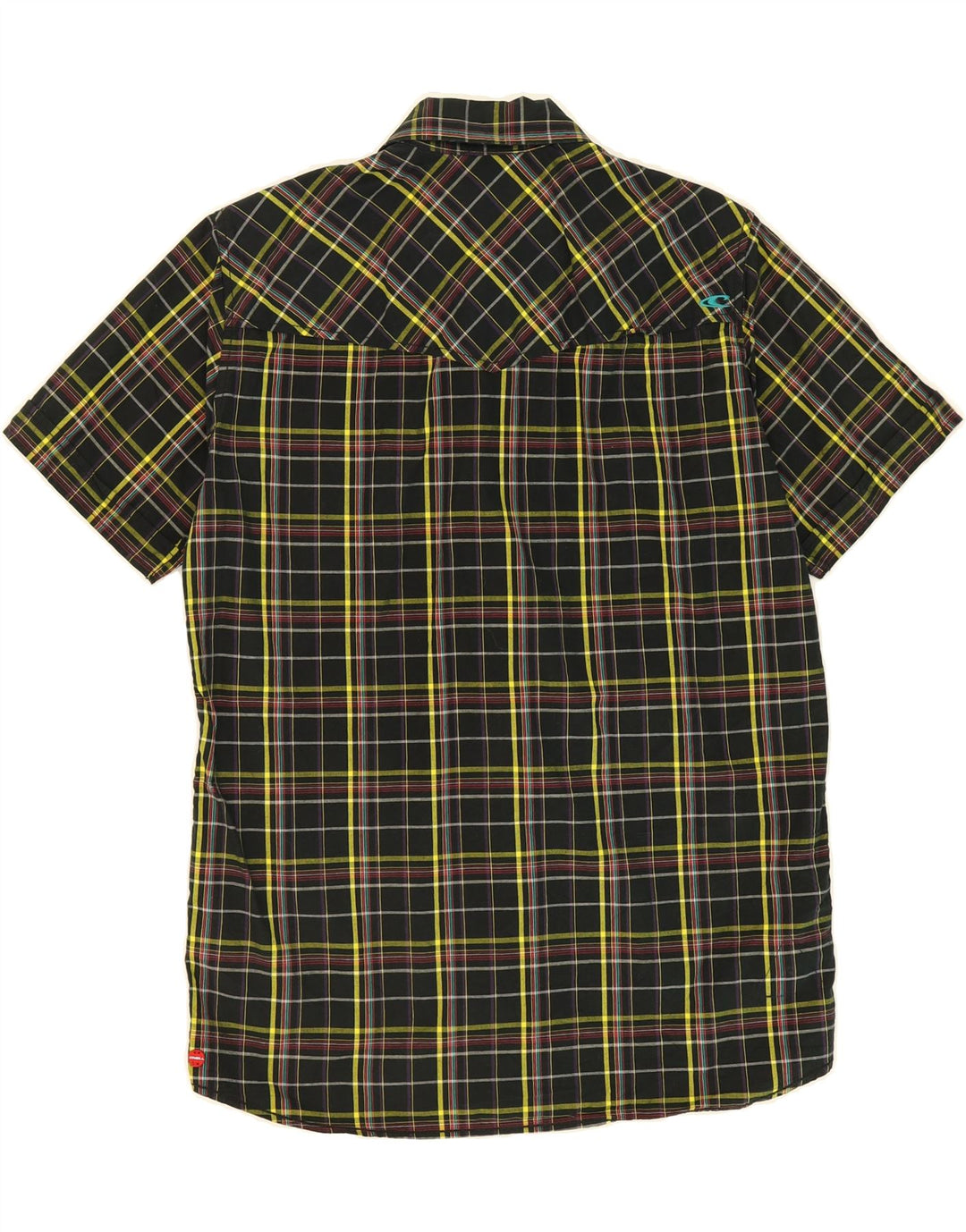 O'NEILL Mens Regular Fit Short Sleeve Shirt Small Black Check Cotton Vintage O'Neill and Second-Hand O'Neill from Messina Hembry 