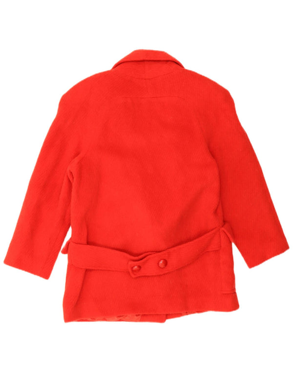 Vintage mujer 2 botones Blazer chaqueta IT 42 lana roja mediana