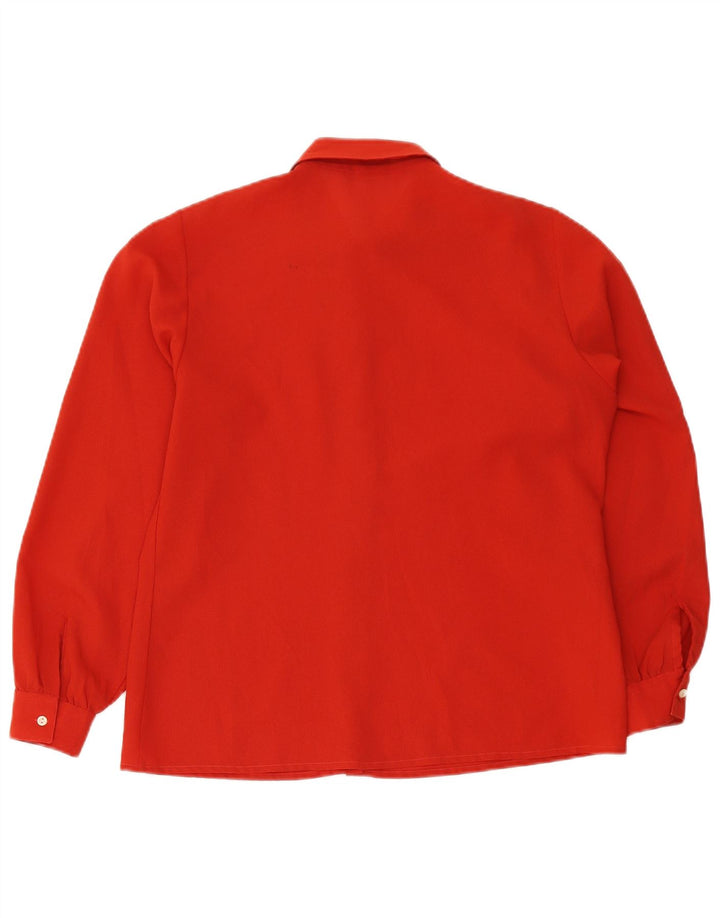 Primavera Firenze Blusa de gran tamaño para mujer US 4 Pequeño Poliéster rojo