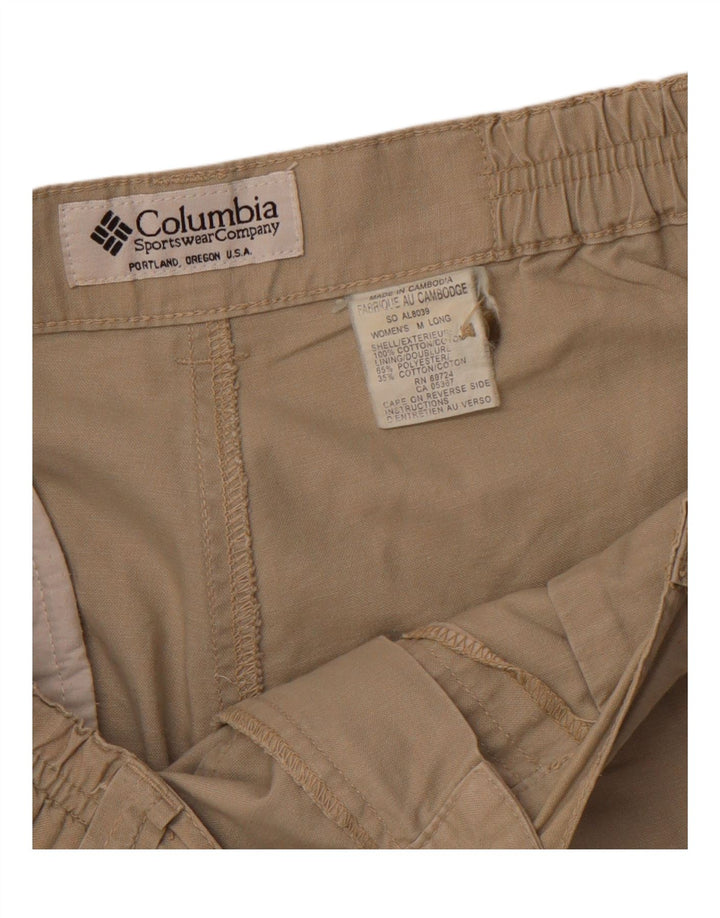 COLUMBIA Pantalón Cargo Recto Mujer Mediano W30 L29 Algodón Beige
