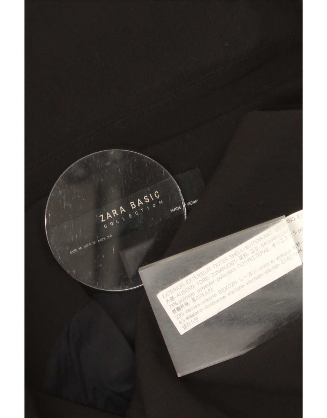 Zara Chaqueta Blazer Mujer UK 40 Mediano Poliéster Negro