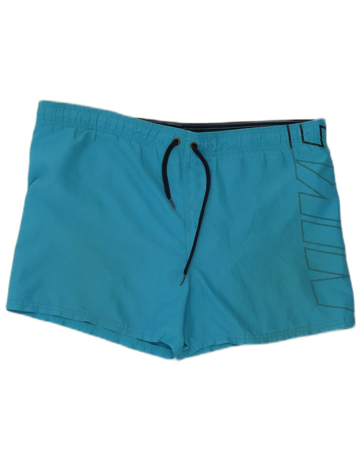 Nike Bañador con gráfico para hombre, talla grande, poliéster azul