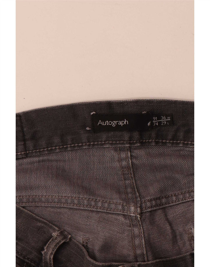 Marks & Spencer Vaqueros rectos autógrafos para hombre W36 L29 Algodón gris