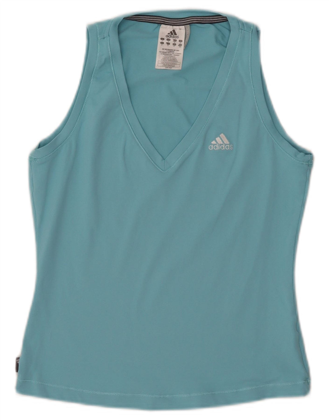 ADIDAS Mujer Clima 365 Chaleco Top UK 14 Medio Azul Nylon