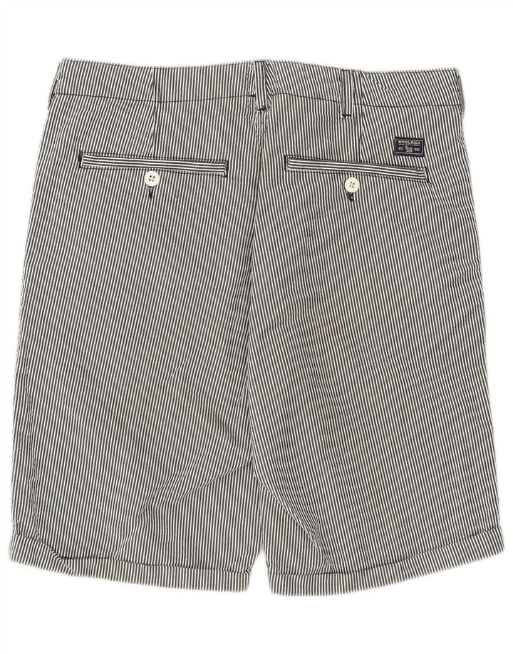 Woolrich Pantalones cortos casuales para hombre W32 Algodón a rayas gris medio