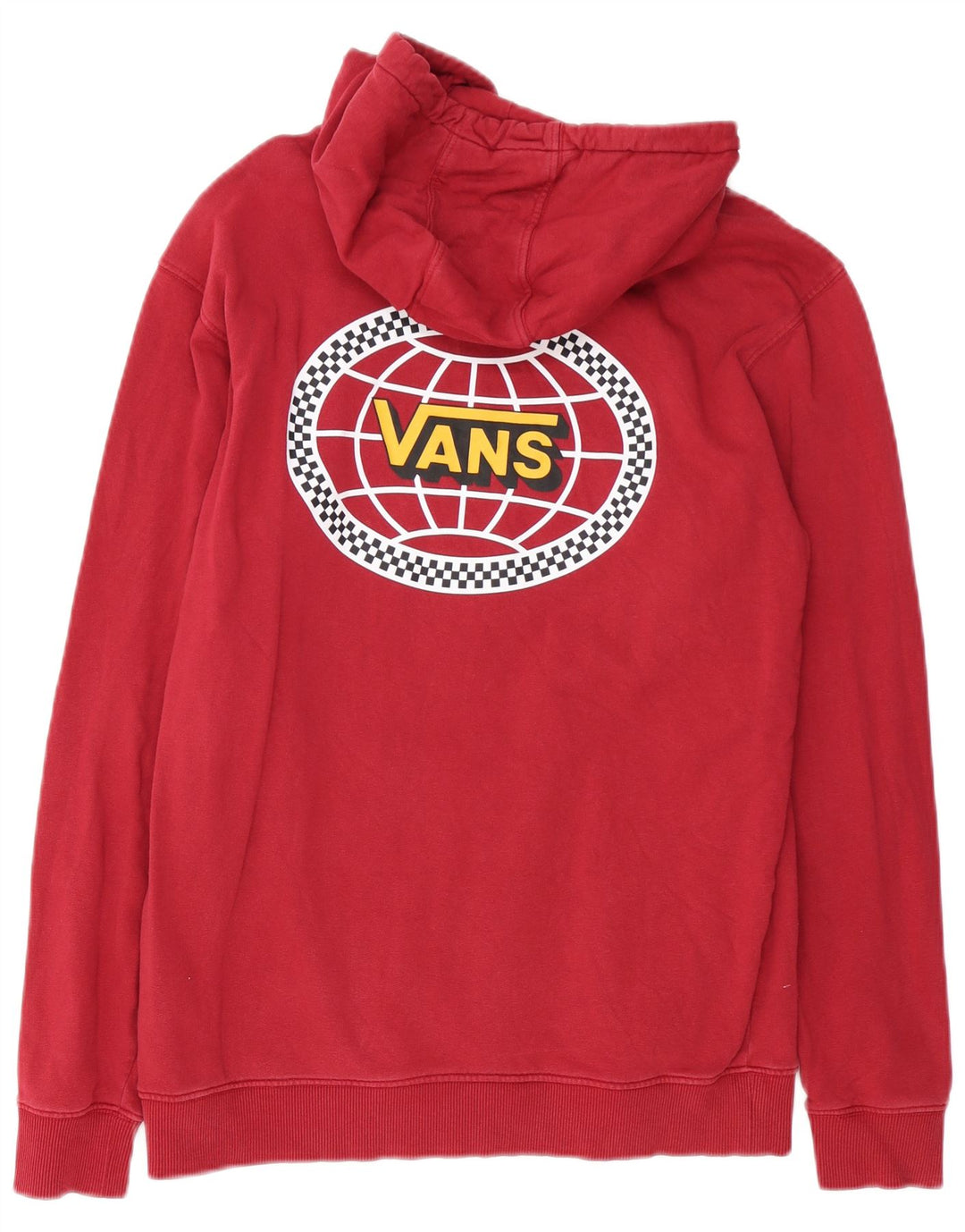 Vans Hombre Sudadera Con Capucha Gráfica Jersey De Algodón Rojo Medio