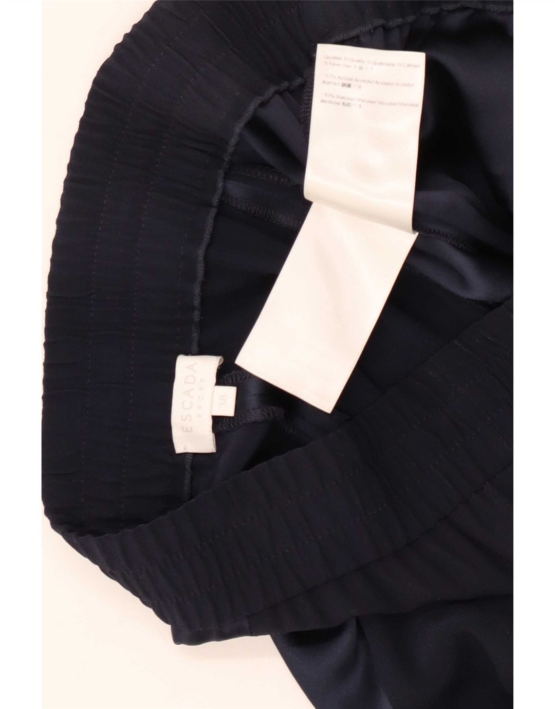 Pantalones casuales para mujer Escada EU 38 Medium W32 L29 Azul marino Colorblock