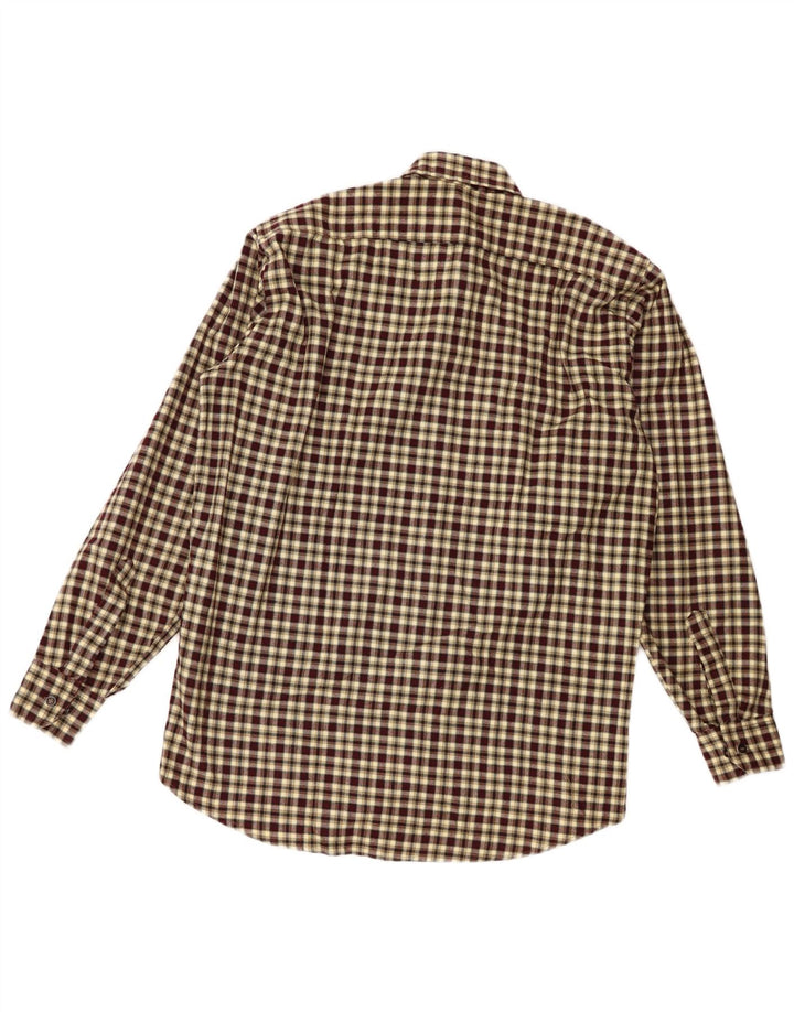 VINTAGE Camisa de franela para hombre Cuadros medianos multicolores