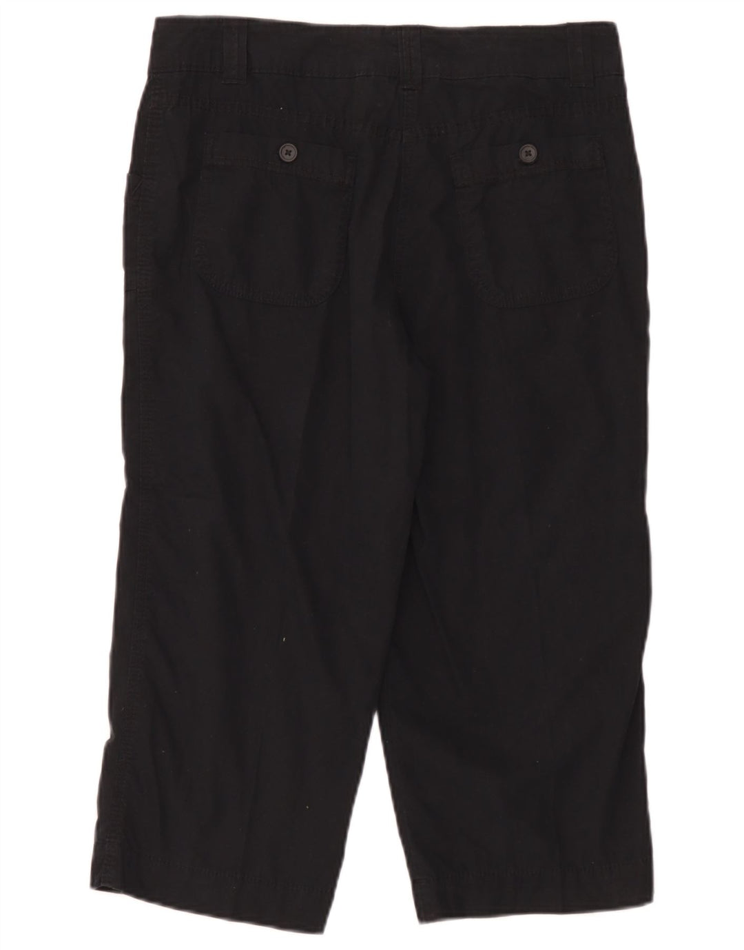 Marks & Spencer Pantalones Capri Rectos para Mujer UK 12 Medium W32 L20 Negro