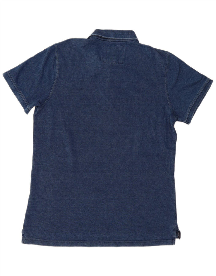 Crew Clothing Polo para hombre Algodón azul marino mediano