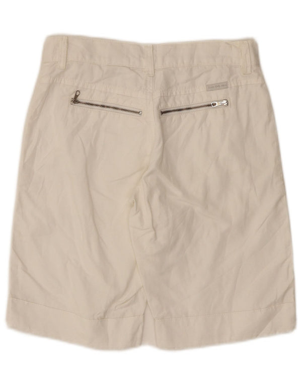 Calvin Klein Pantalones Cortos Casuales para Mujer W24 XS Algodón Blanco