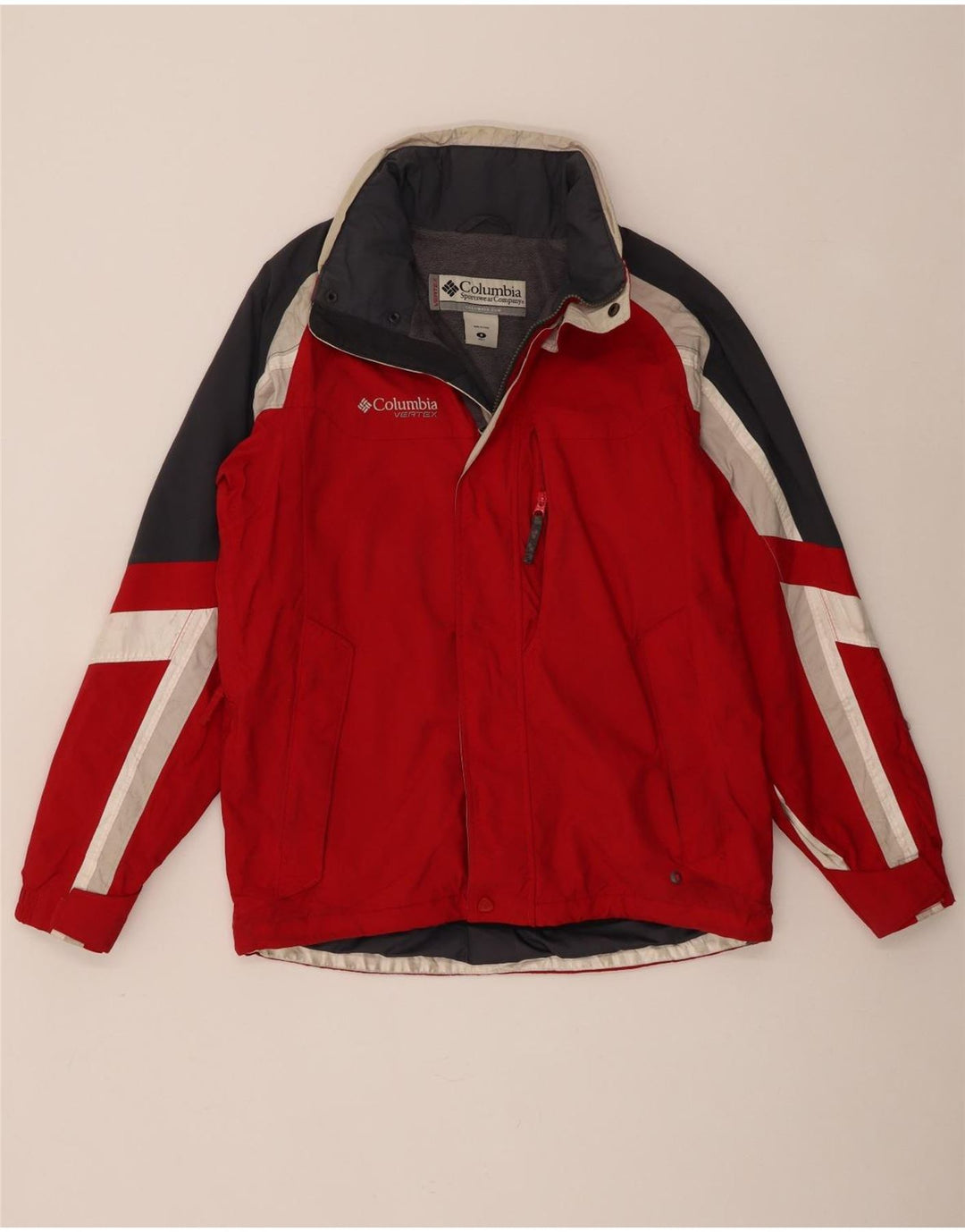 Columbia Chaqueta de esquí cortavientos Vertex para hombre Reino Unido 36 Small Rojo Colorblock