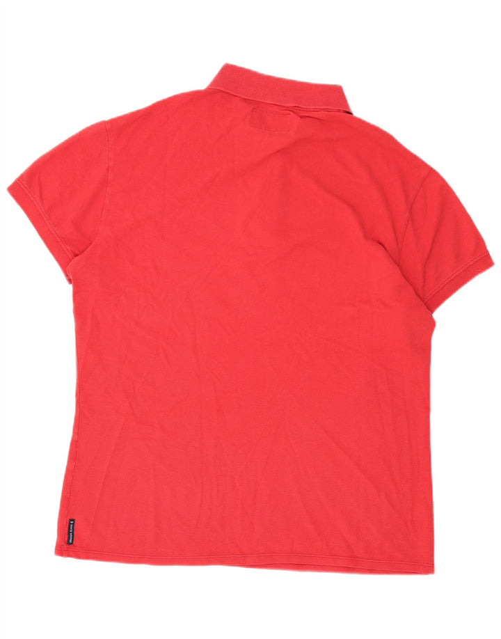 Armani Jeans Polo Muscular para Hombre Grande Rojo
