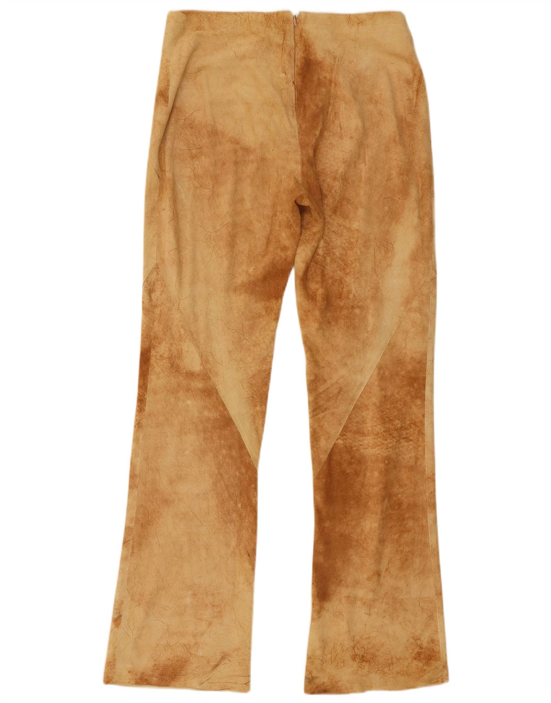 Vintage mujer Bootcut pantalones IT 40 Pequeño W30 L31 Marrón Tie Dye