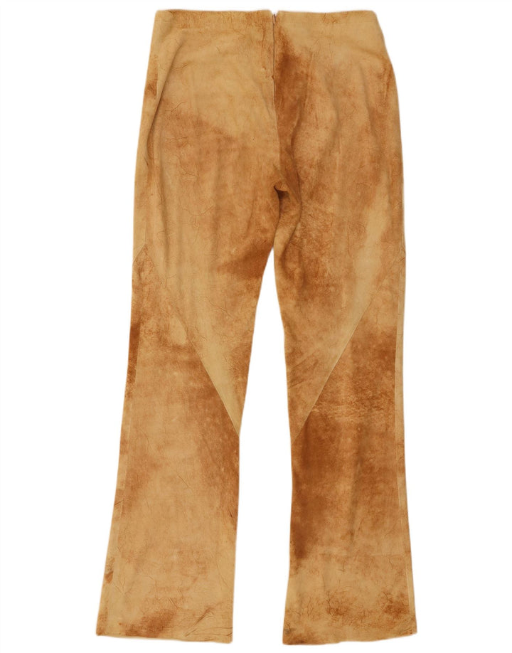 Vintage mujer Bootcut pantalones IT 40 Pequeño W30 L31 Marrón Tie Dye