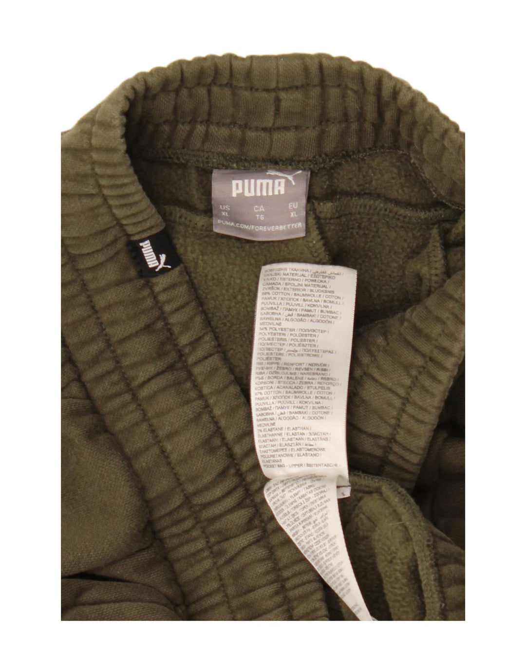 PUMA Pantalón de Chándal para Hombre Joggers XL Algodón Verde