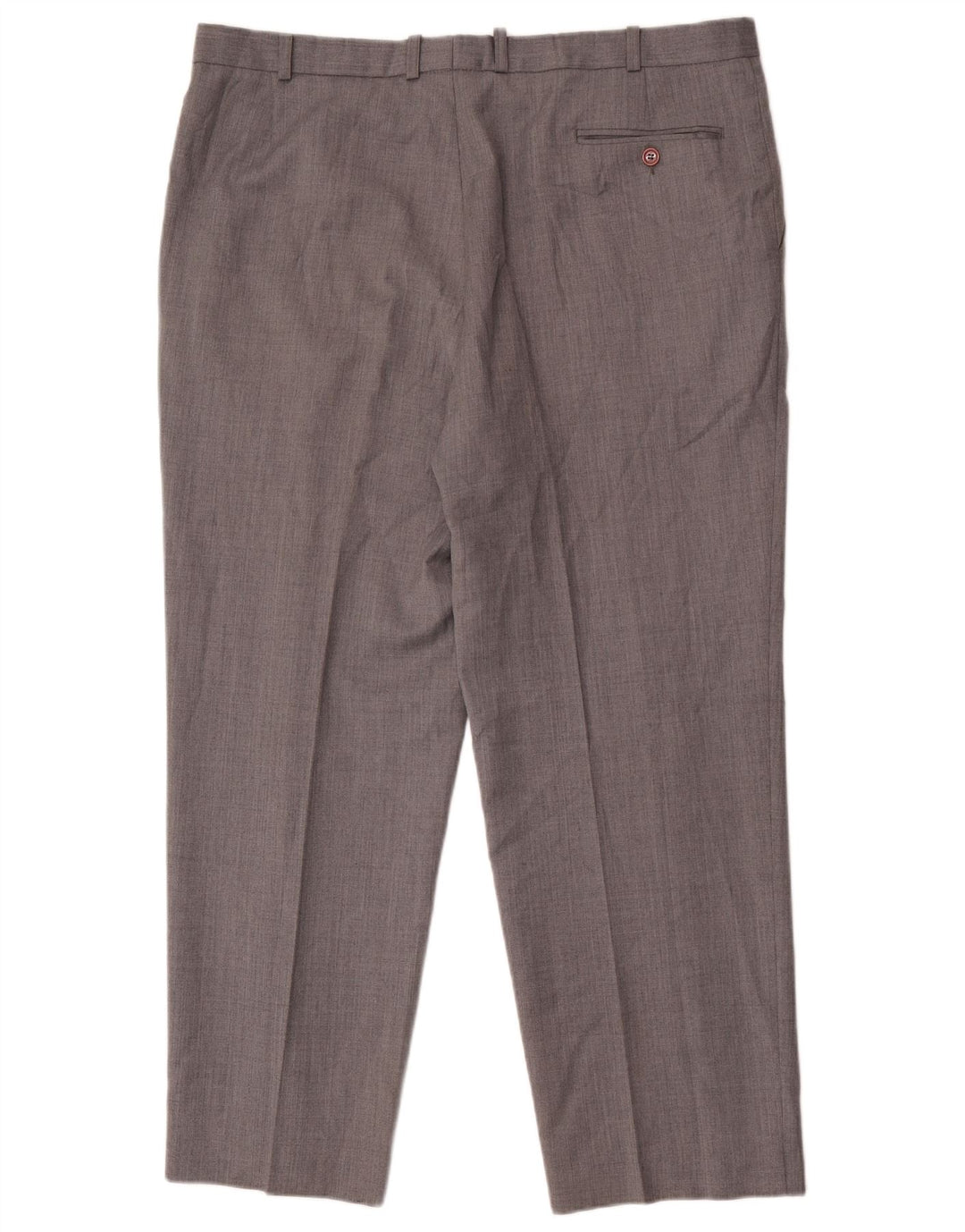 Marks & Spencer Pantalón de traje recto para hombre W40 L29 Lana gris