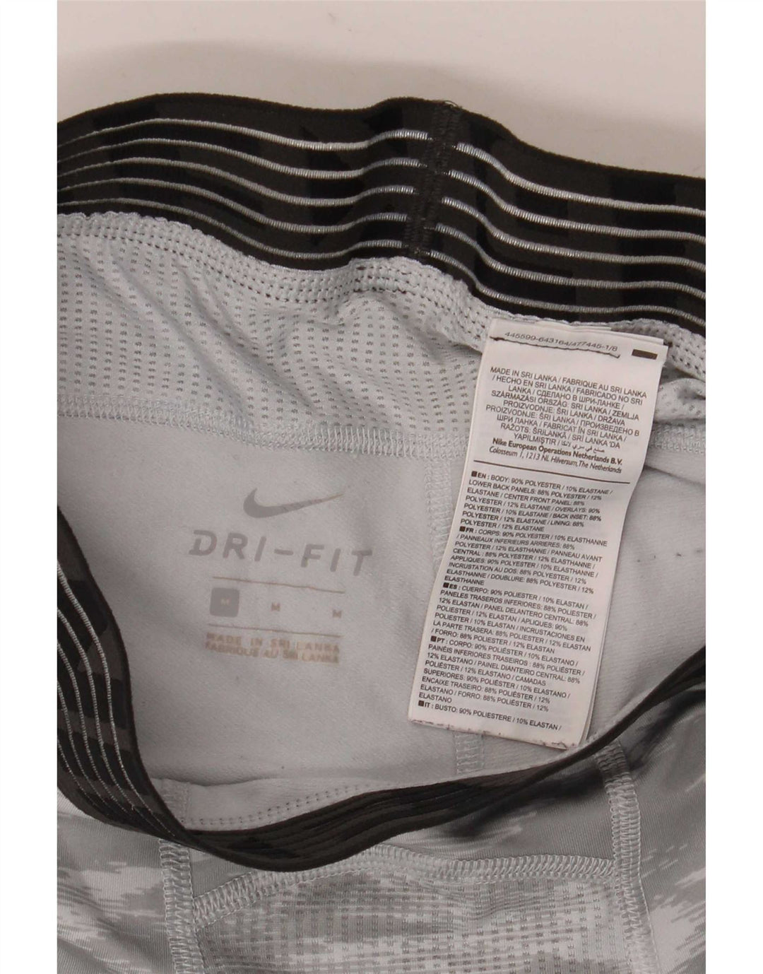 Leggings Nike Dri Fit para hombre Poliéster de camuflaje gris medio