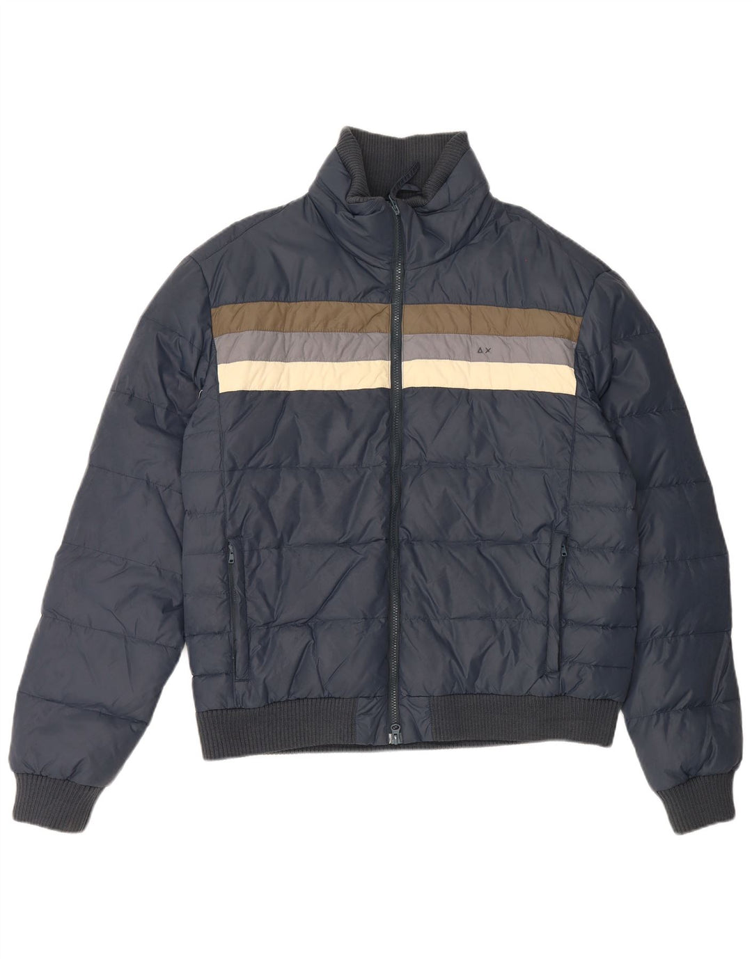 Sun68 Chaqueta acolchada para hombre ES 44 2XL Poliamida color block azul marino