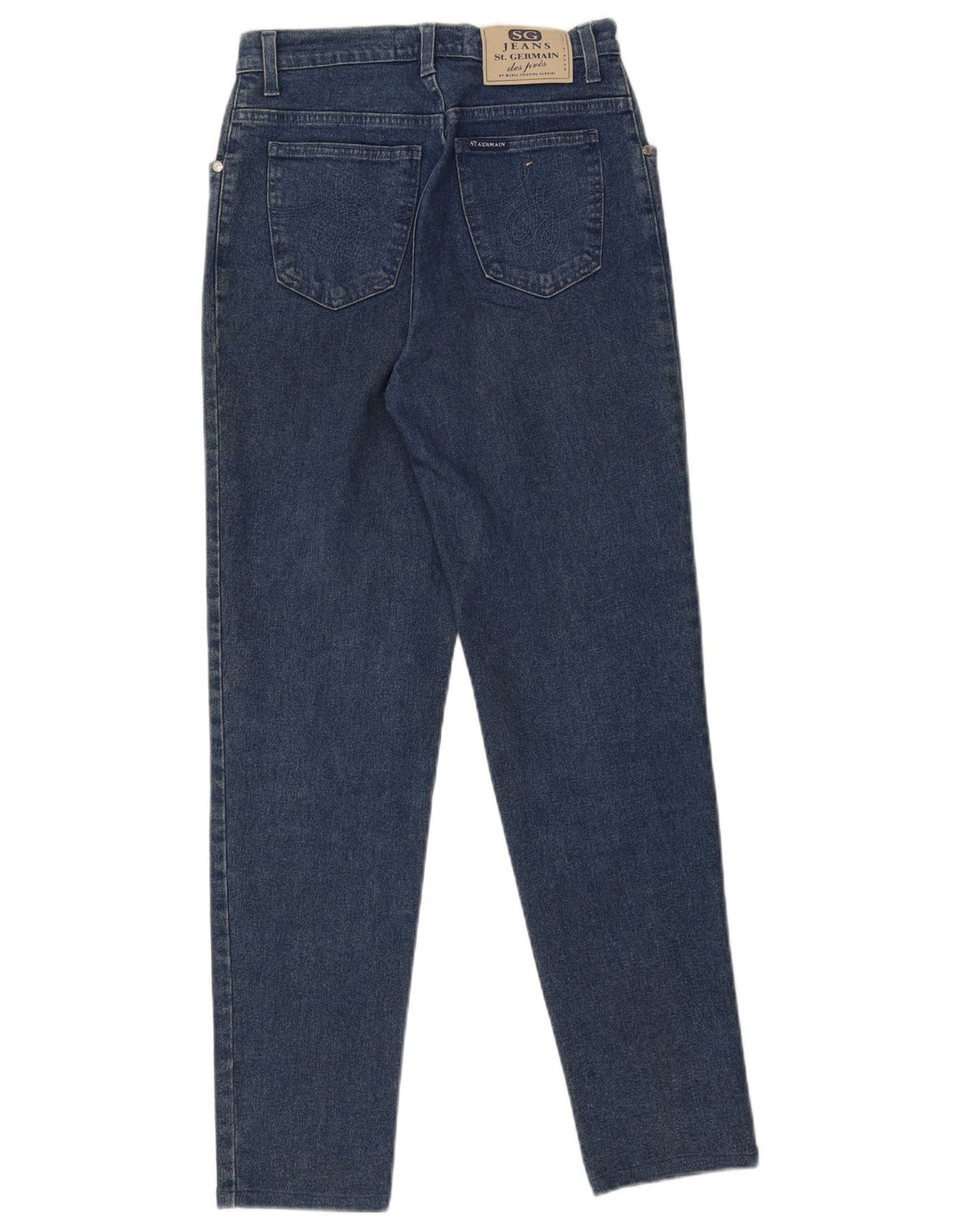 Vaqueros cónicos para mujer St. Germain IT 44 Medium W27 L29 Algodón azul