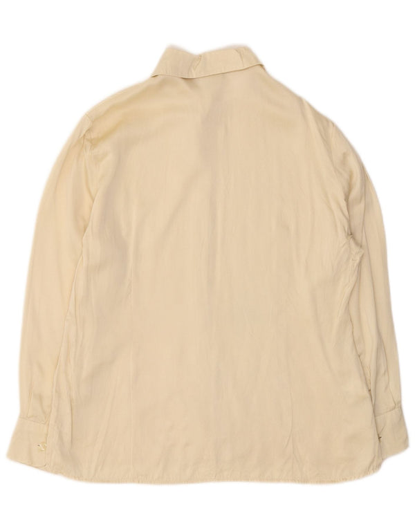 Blusa camisera para mujer Andrea Mare UK 44 Large Seda amarilla
