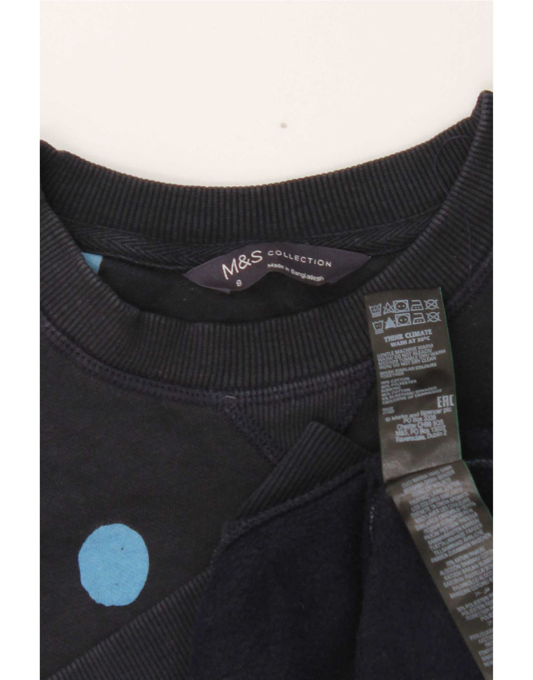 Marks & Spencer - Sudadera corta para mujer, talla 8, color azul marino