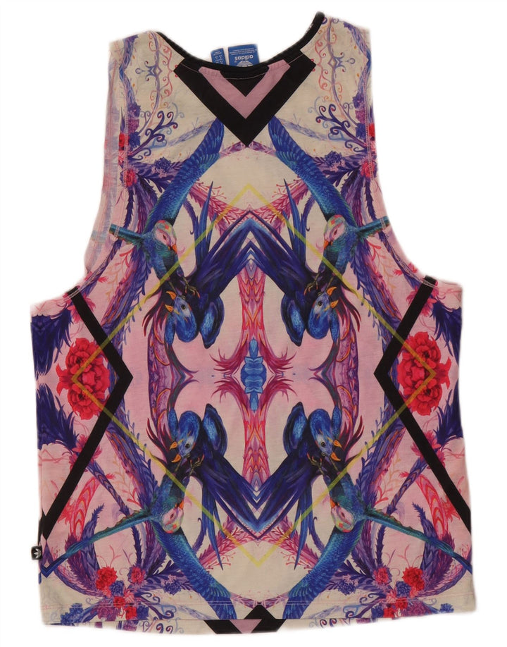Adidas Passaredo Graphic Vest Top UK 8 Pequeño Multicolor Tropical