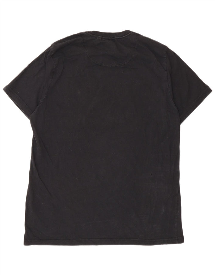 Ellesse Hombre Camiseta gráfica Top Medium Black Colorblock Algodón