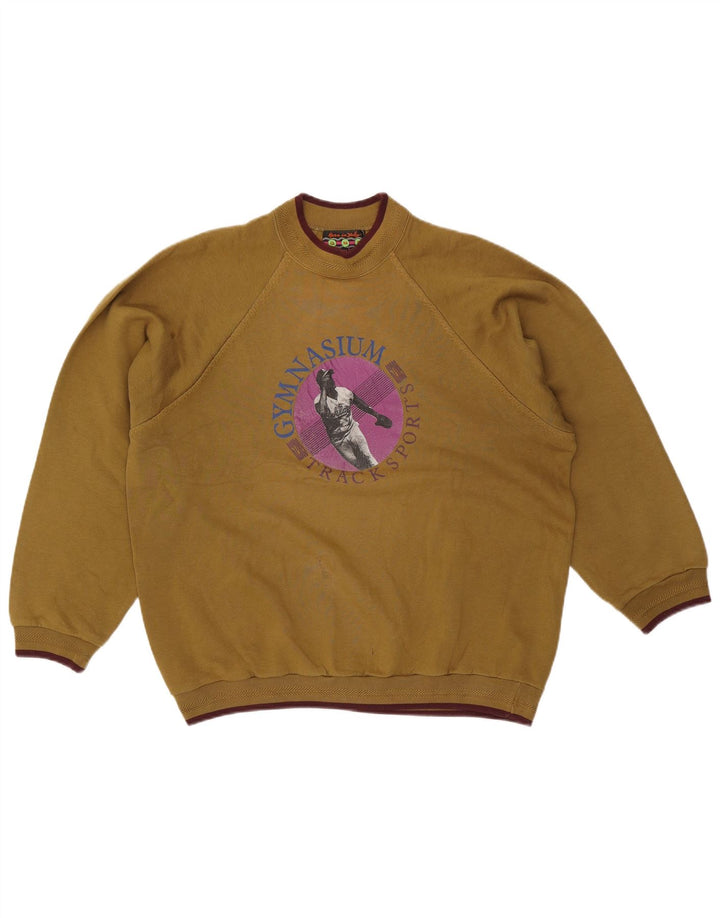 Sudadera gráfica vintage para hombre Jumper XL Caqui