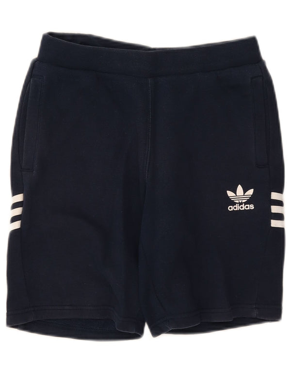Adidas Boys Graphic Sport Shorts 11-12 Years Navy Blue Cotton