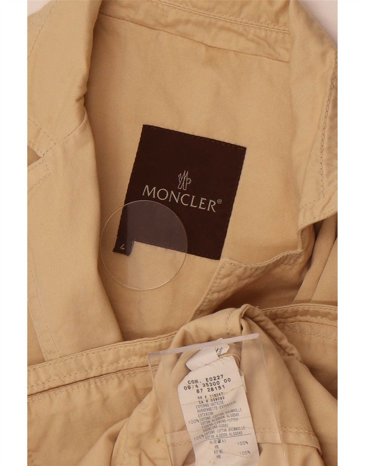 Moncler Chaqueta tipo blazer extragrande con 3 botones para mujer US 4 Small Beige Cotton
