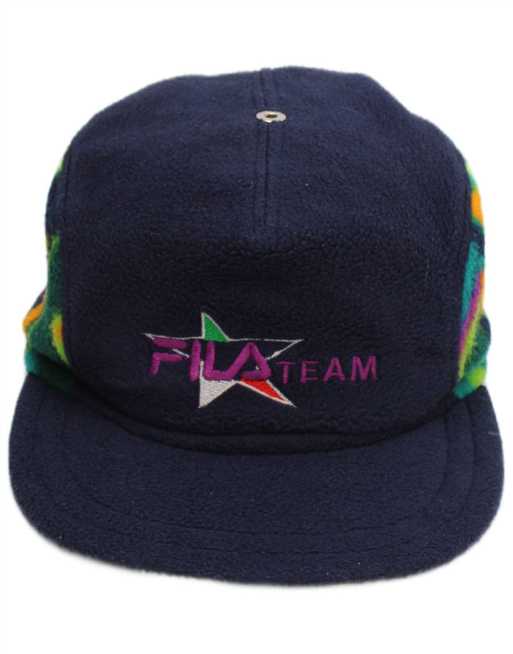 Fila Gorra De Béisbol De Forro Polar Gráfico Para Hombre Poliéster Geométrico Azul Marino Mediano