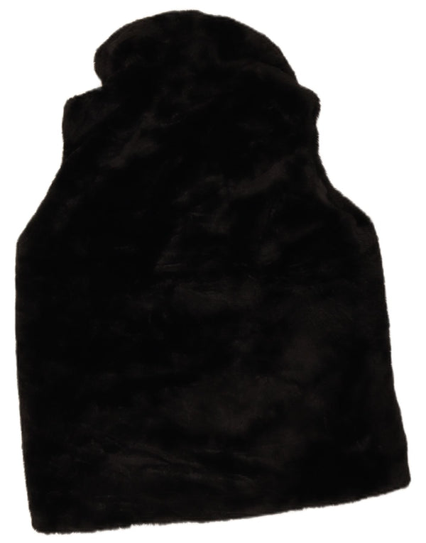 M&Co Chaleco de piel sintética para mujer UK 40 Mediano Poliéster negro