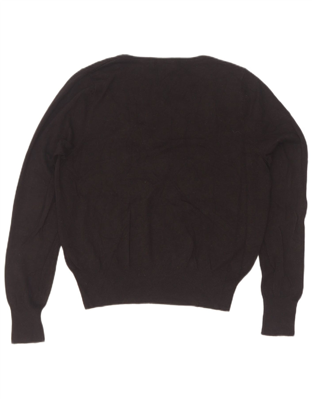 Marks & Spencer Jersey con cuello en V para mujer UK 44 Viscosa negra mediana