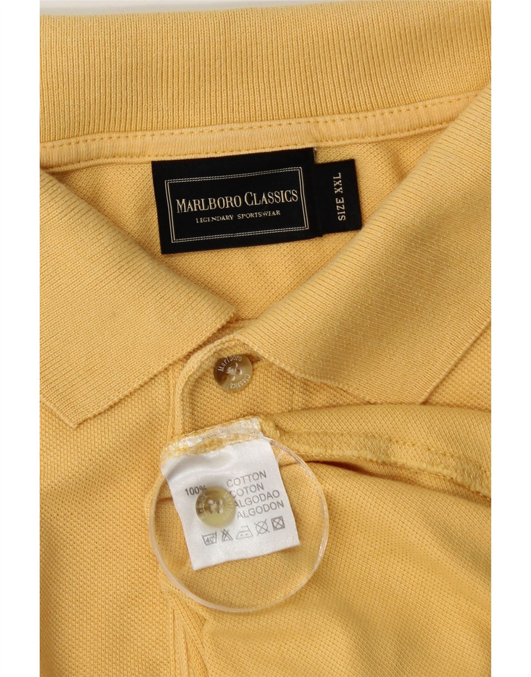 Marlboro Classics Polo Hombre 2XL Algodón Amarillo