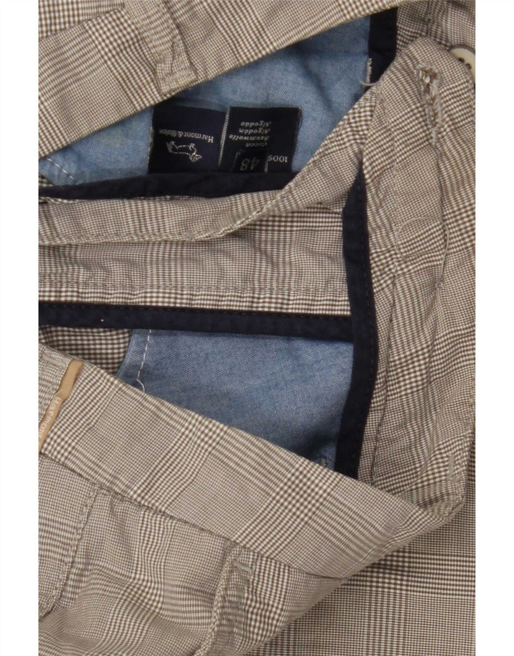 Harmont & Blaine Pantalones cortos cargo para hombre IT 48 Medium W30 Algodón a cuadros gris