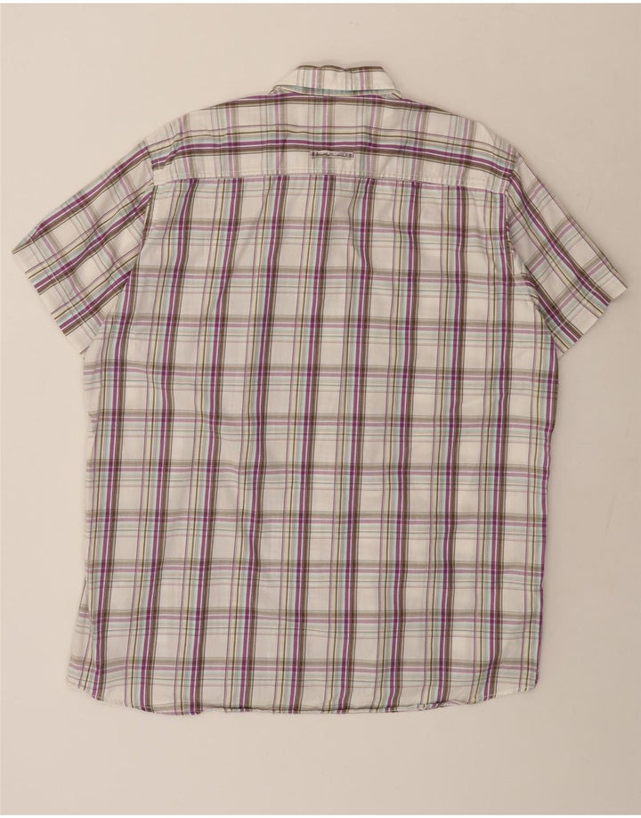 Camisa de manga corta para hombre Camel Active XL Algodón a cuadros multicolor