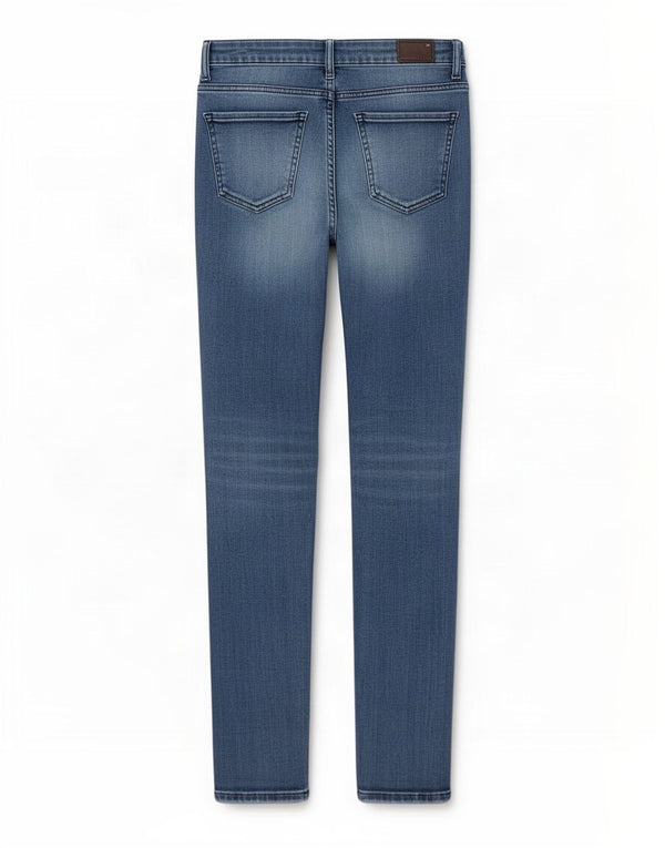 Zara Vaqueros pitillo de talle medio para mujer EU 38 Small W28 L29 Algodón azul