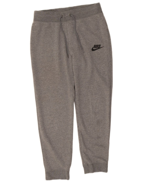 Nike Womens Tracksuit Trousers Joggers UK 14 Medium Grey Cotton