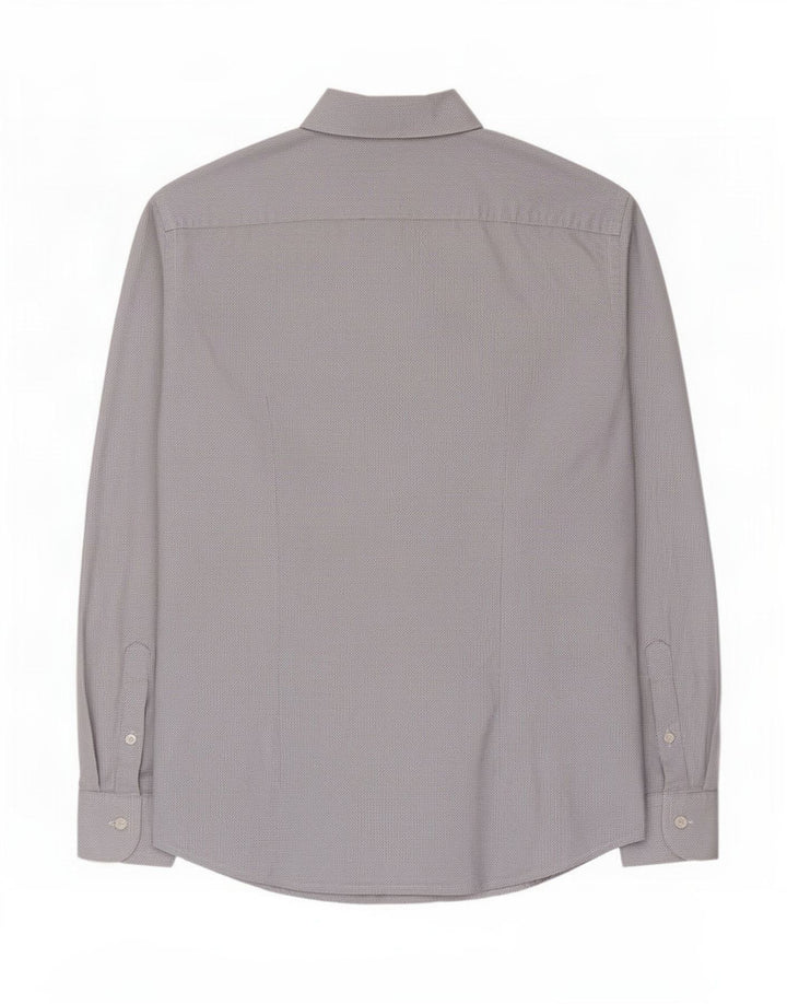 Camisa Trussardi Hombre Talla 41 Mediana Azul Moteada