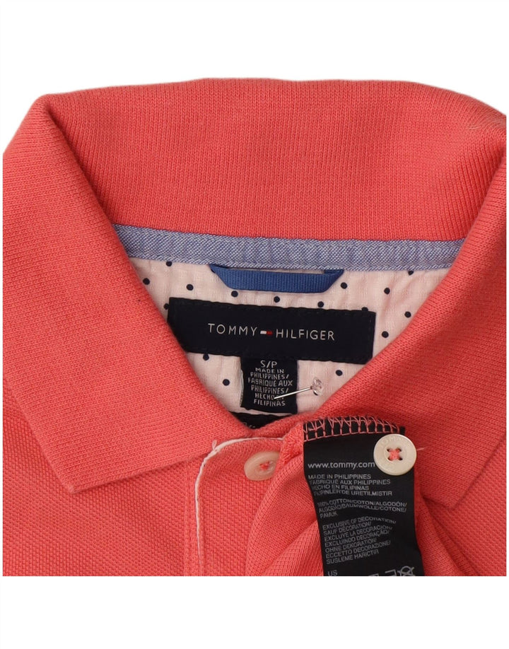 Tommy Hilfiger Polo para hombre pequeño de algodón rojo