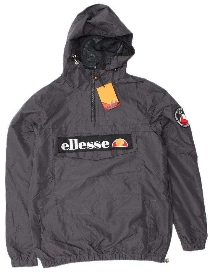 ELLESSE Chaqueta impermeable con capucha para hombre UK 36 Small Grey